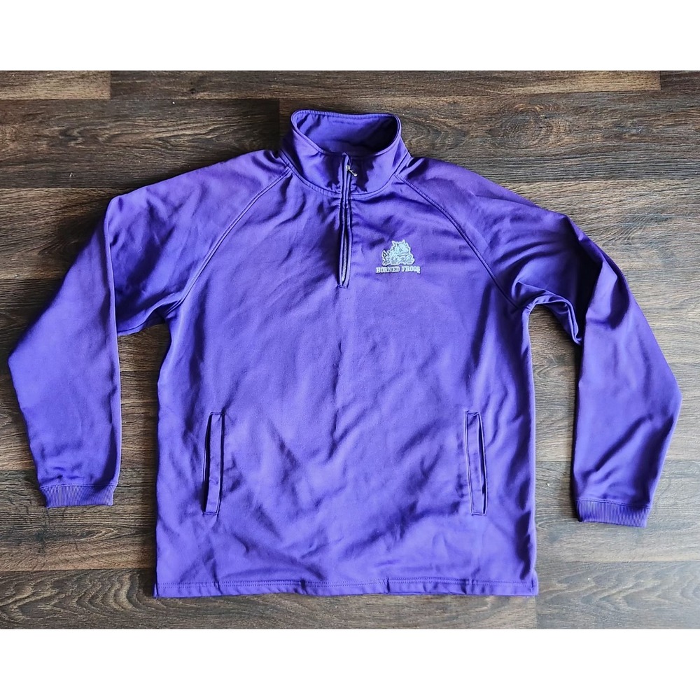 Texas Christian University TCU Horned Frogs Fleece Quarter-Zip Men Size 2XL
